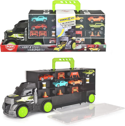 Dickie Toys Carry And Store Transporter Truck Carry Case With Cars