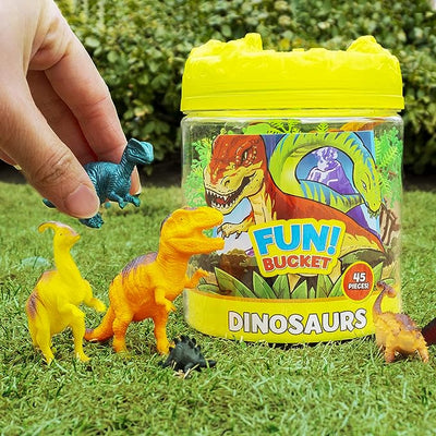 Dinosaur Fun Bucket 45pc Dinosaur Playset