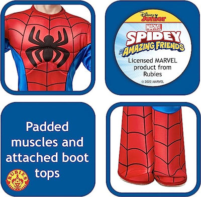 SpiderMan Spidey And His Amazing Friends Deluxe Spiderman Costume 3-4 Years