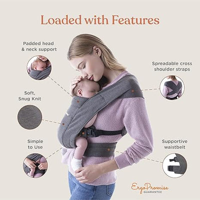 Ergobaby Embrace Cosy Newborn Baby Carrier Heather Grey