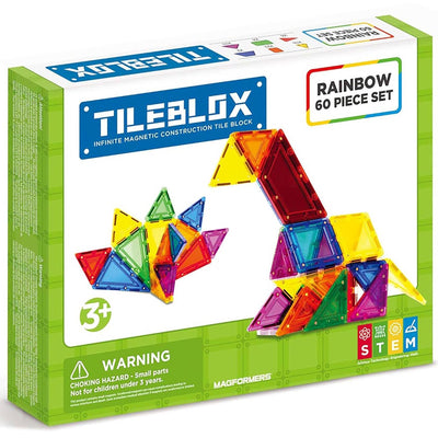 Magformers Tileblox 60pc Rainbow Set