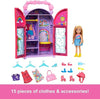 Barbie Chelsea Doll Closet And Doll Playset With 15 Accessories