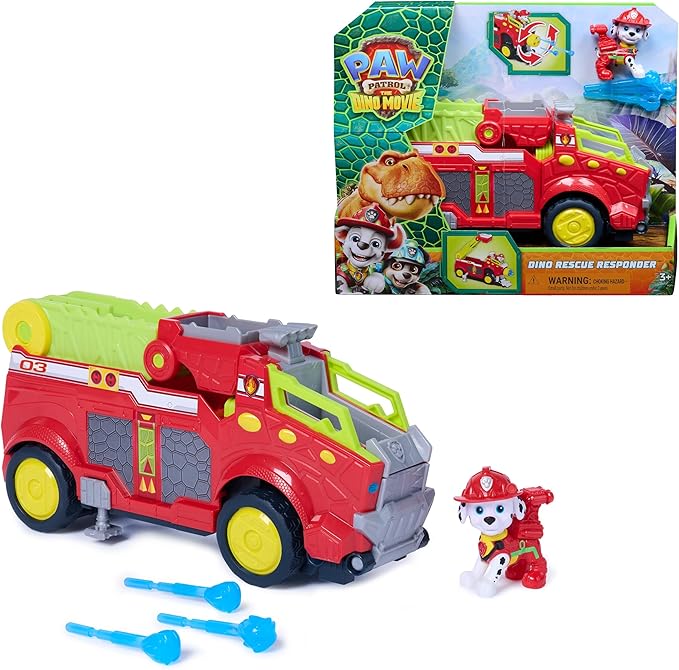 Paw Patrol Dino Rescue Responder Vehicle And Marshall Figure