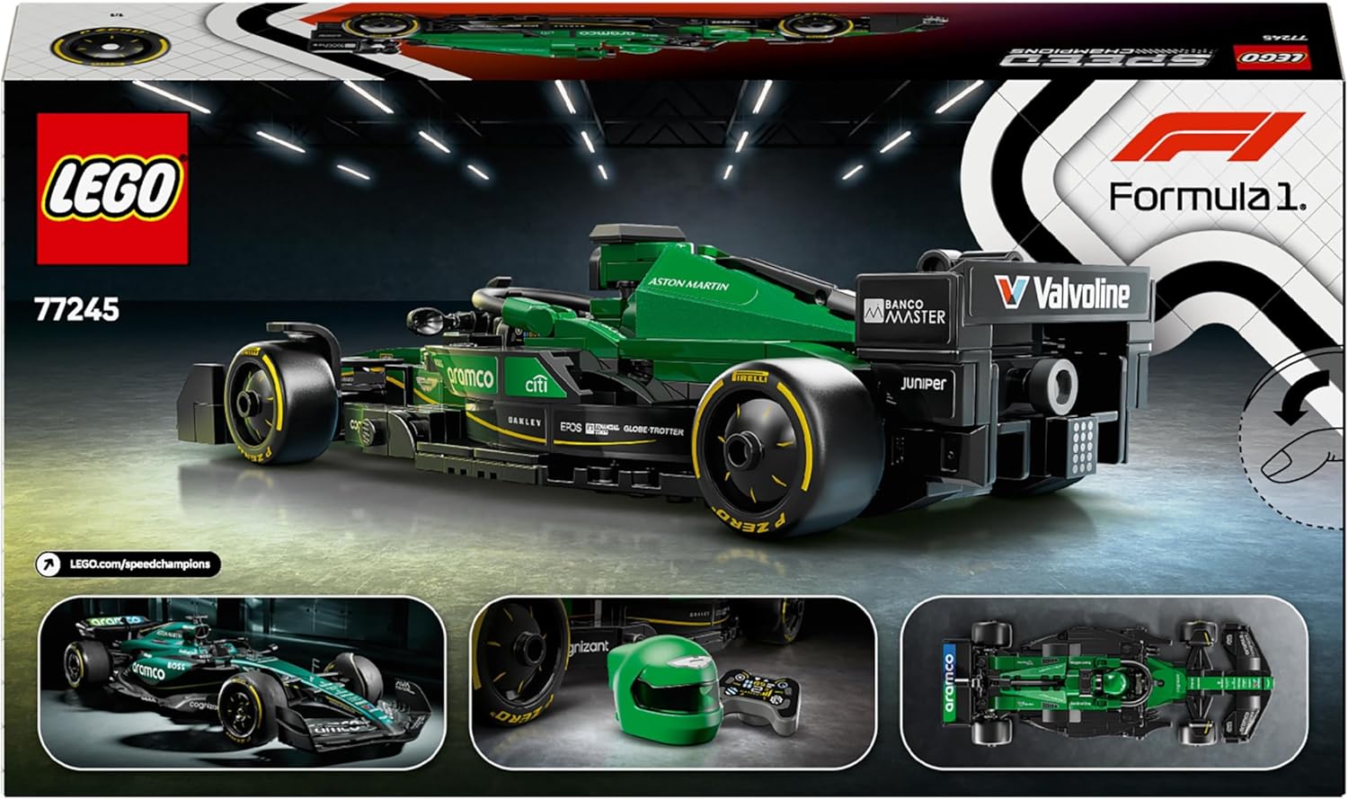Lego Speed Champions 77245 Aston Martin Aramco F1 AMR24 Race Car Set