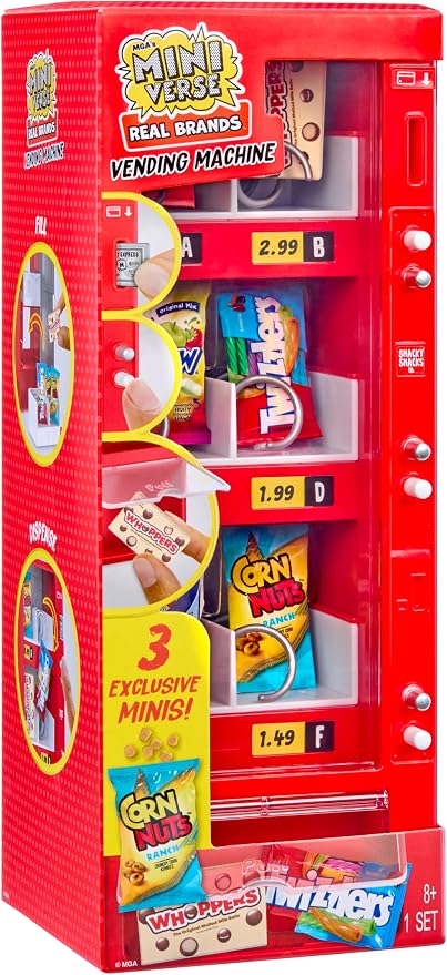 MGA Miniverse Real Brands Vending Machine Red