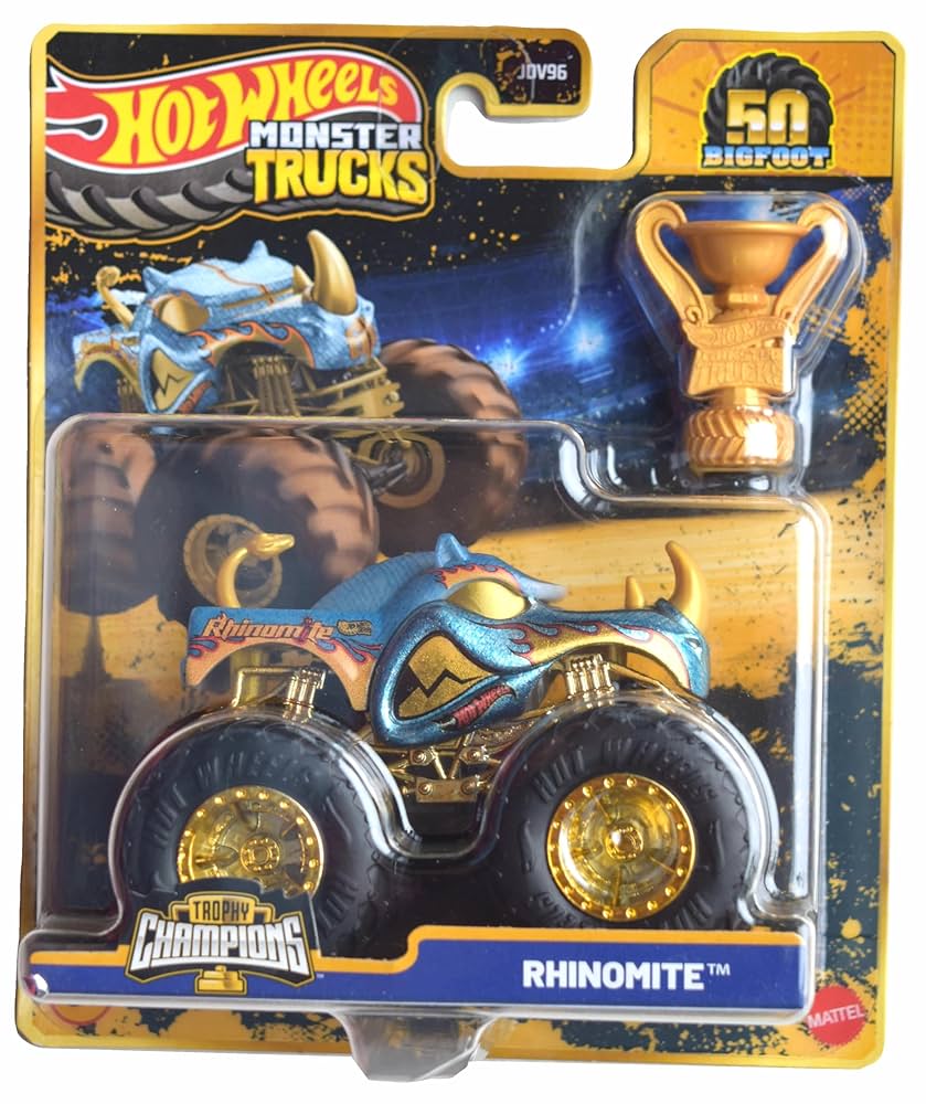 Hot Wheels Monster Trucks Champions Trophy Rhinomite 1:64