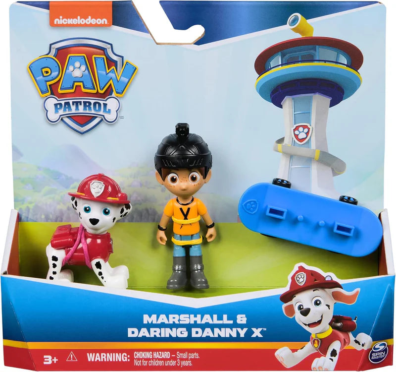 Paw Patrol Hero Pup Figure Pack Marshall And Daring Danny