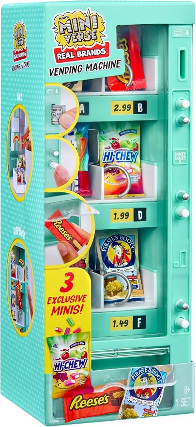 MGA MIniverse Real Brands Vending Machine Teal