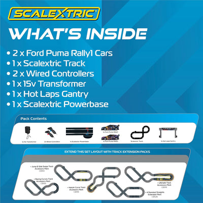 Scalextric Ford Puma Rally1 Hot Laps Race Track Set