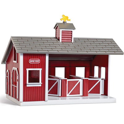 Breyer Red Stable Playset With 2 Stablemates Horses