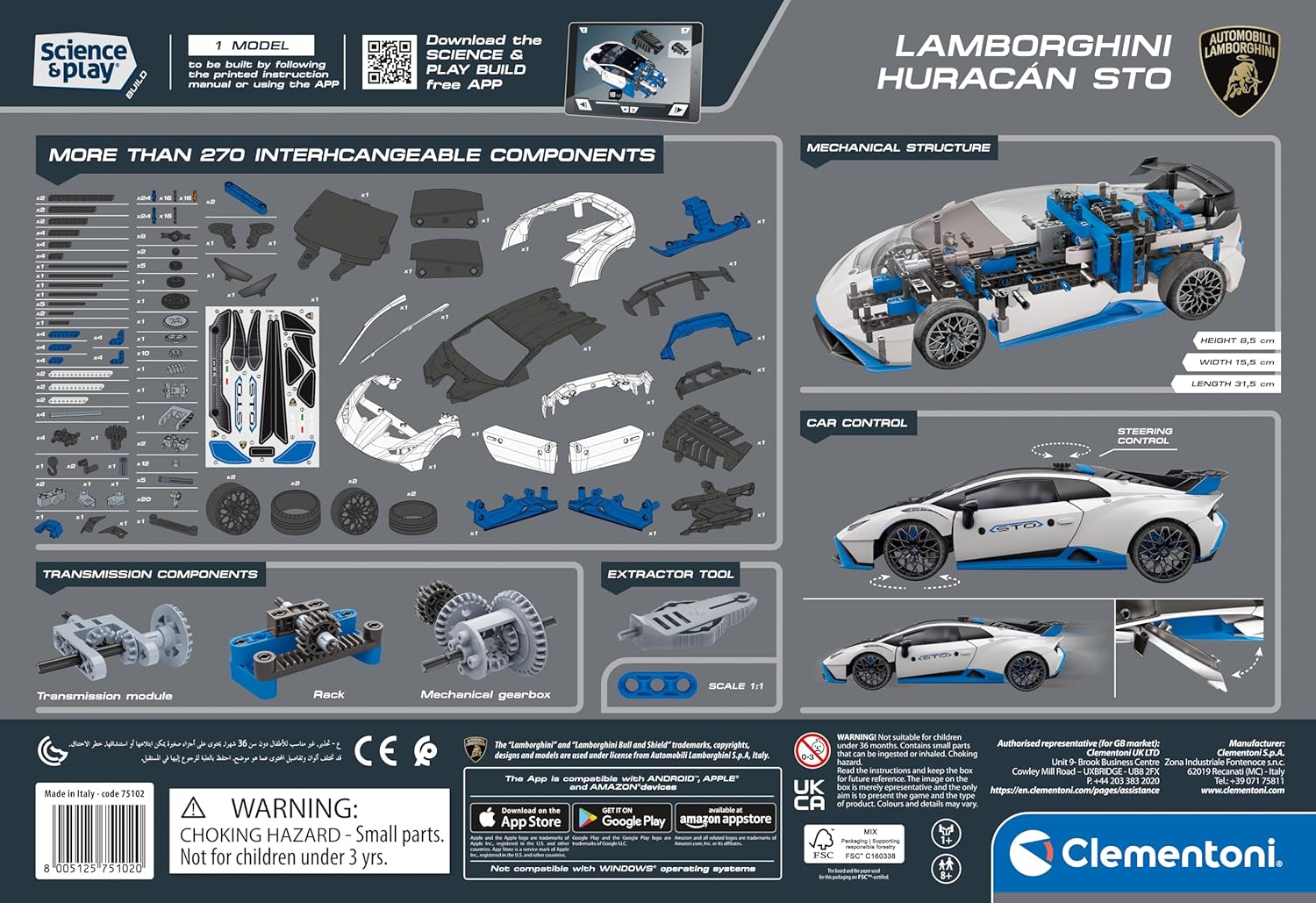 Mechanics Laboratory Lamborghini Huracan Sto Construction Set.
