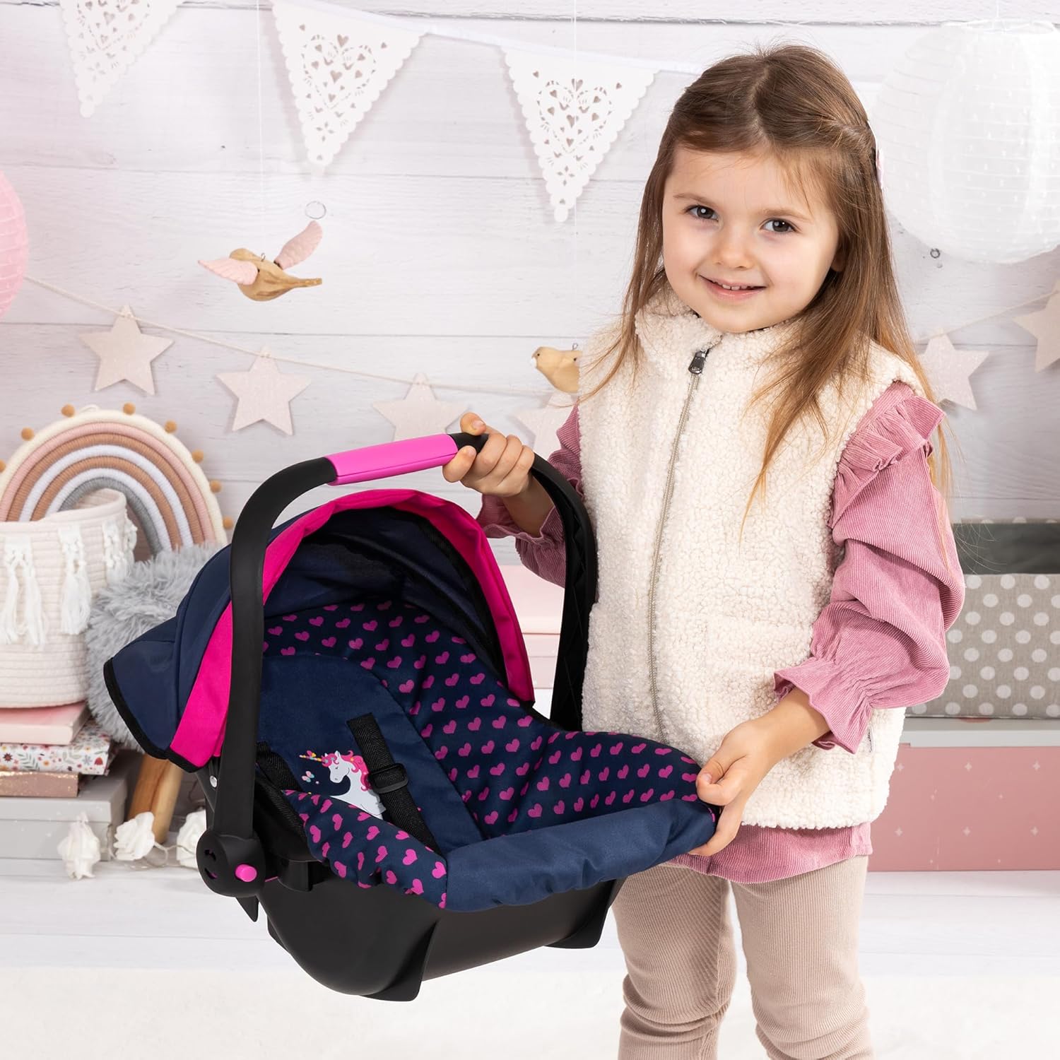 Bayer Deluxe Dolls Cars Seat With Canopy