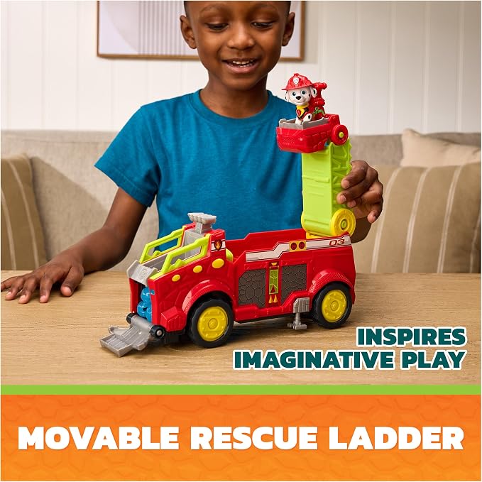 Paw Patrol Dino Rescue Responder Vehicle And Marshall Figure