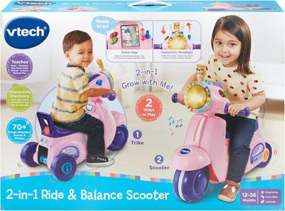 Vtech 2 In 1 Ride And Balance Scooter Pink