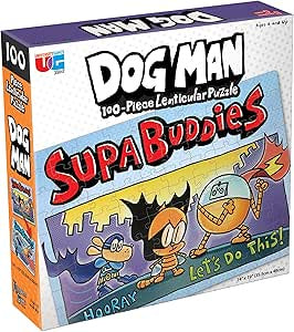 Dog Man Supa Buddies 100pc  Lenticular Jigsaw Puzzle