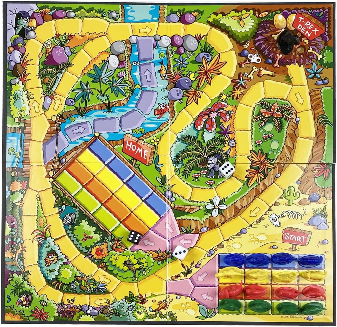 Tyrannosaurus Rex Dinosaur Race Board Game