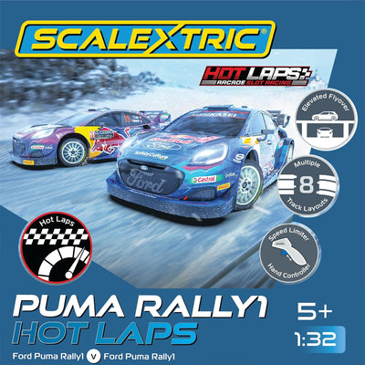 Scalextric Ford Puma Rally1 Hot Laps Race Track Set