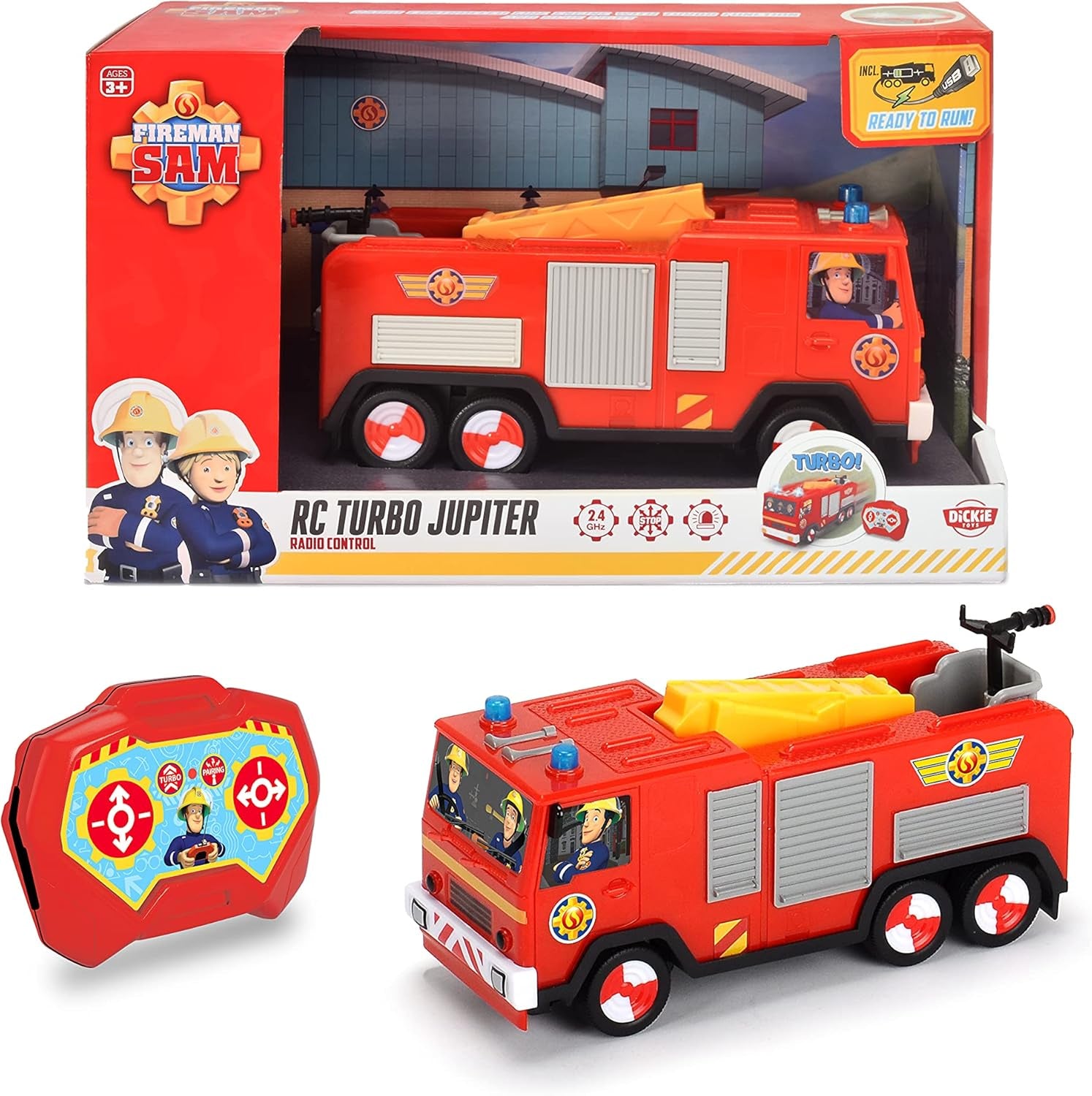 Fireman Sam Remote Control RC Turbo Jupiter