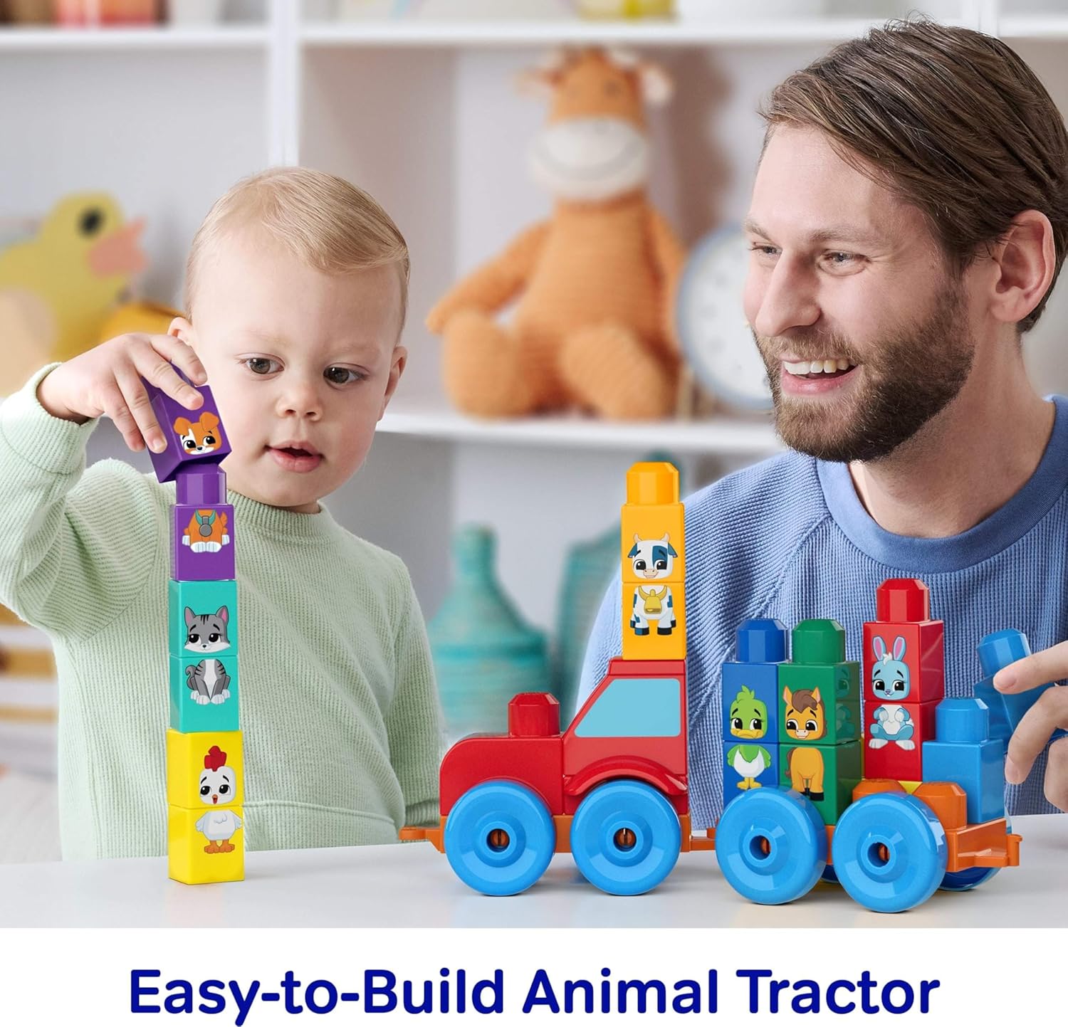 Mega Bloks Build And Match Animal Tractor