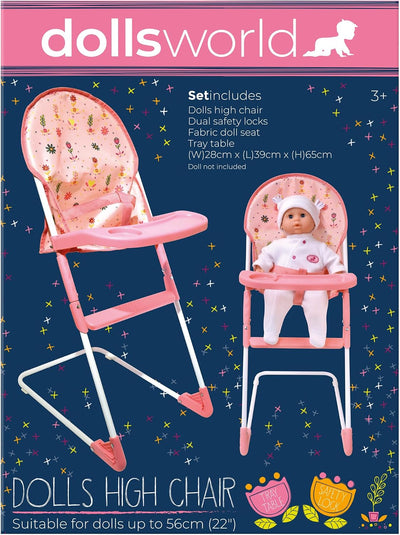 Dolls World Dolls High Chair For Dolls Up To 56cm