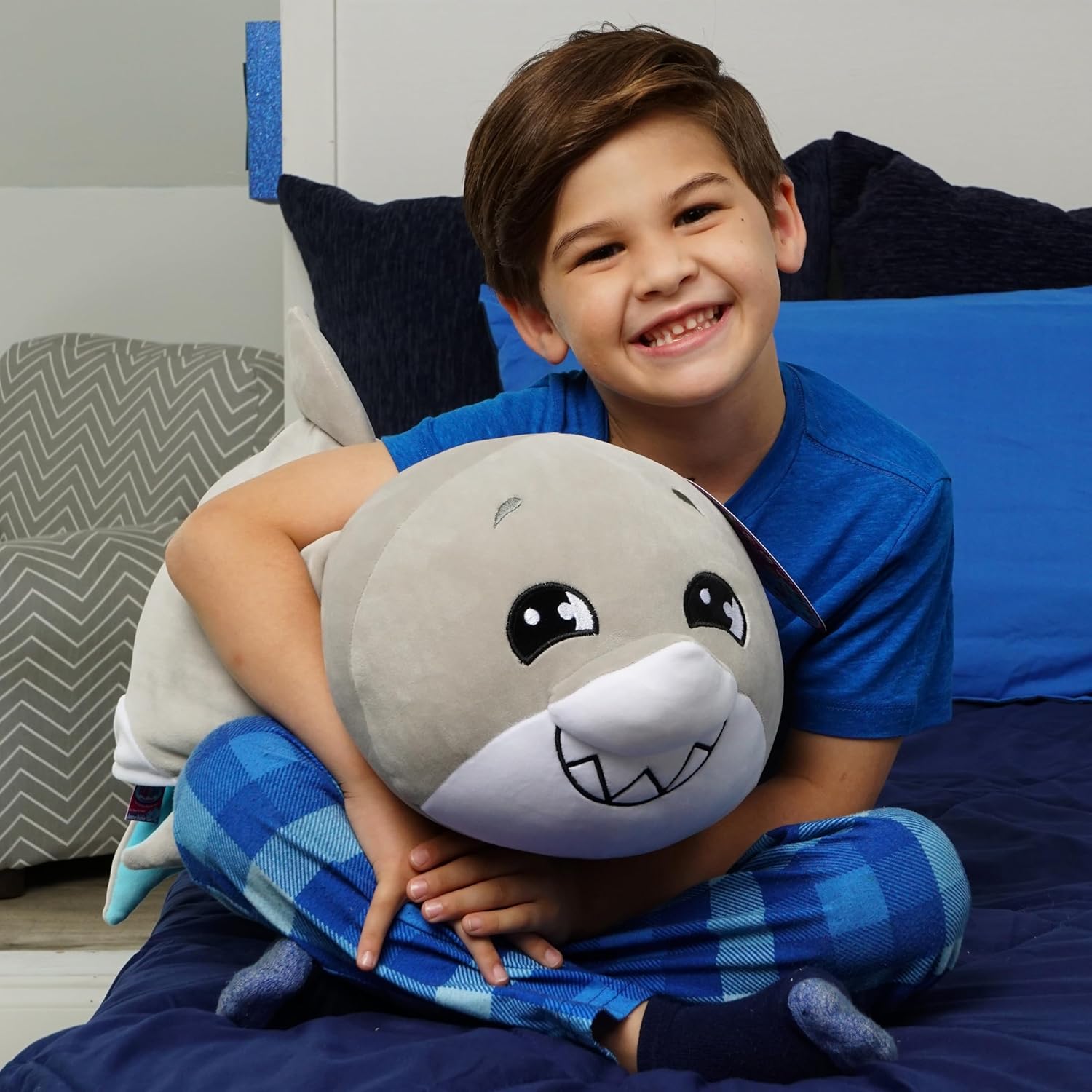 Flip A Zoo Mushmillows Soft Toy Jumper Dolphin Into Sumy Shark