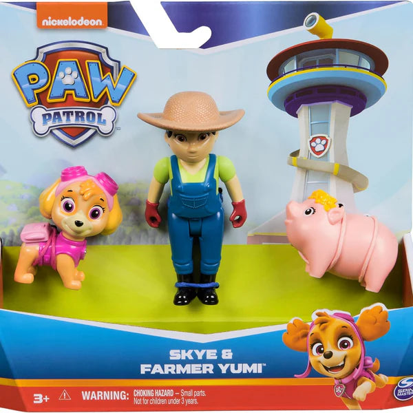 Paw Patrol Hero Pup Figure Pack Skye And Farmer Yumi