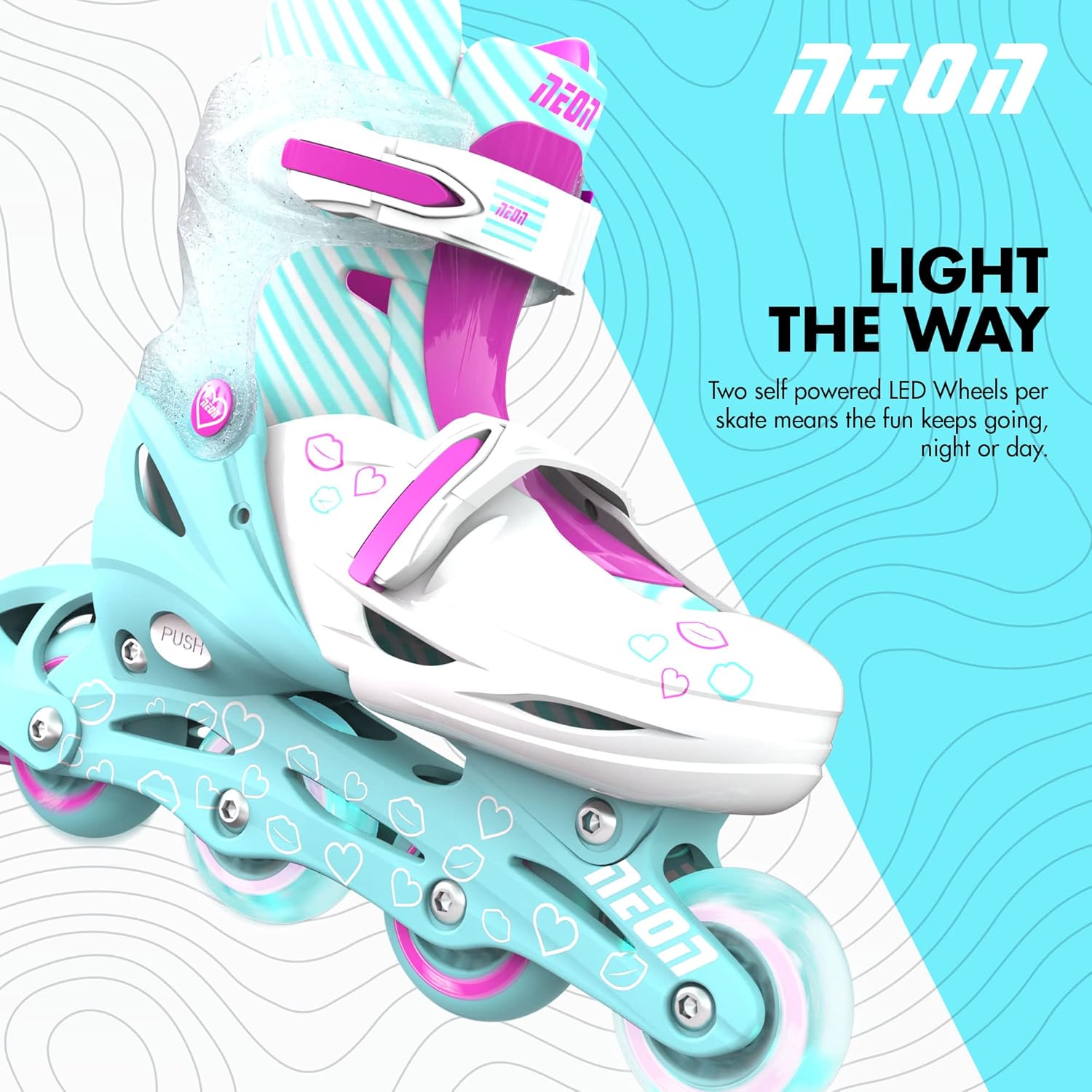 Yvolution Neon Combo Skates 2-5years Teal