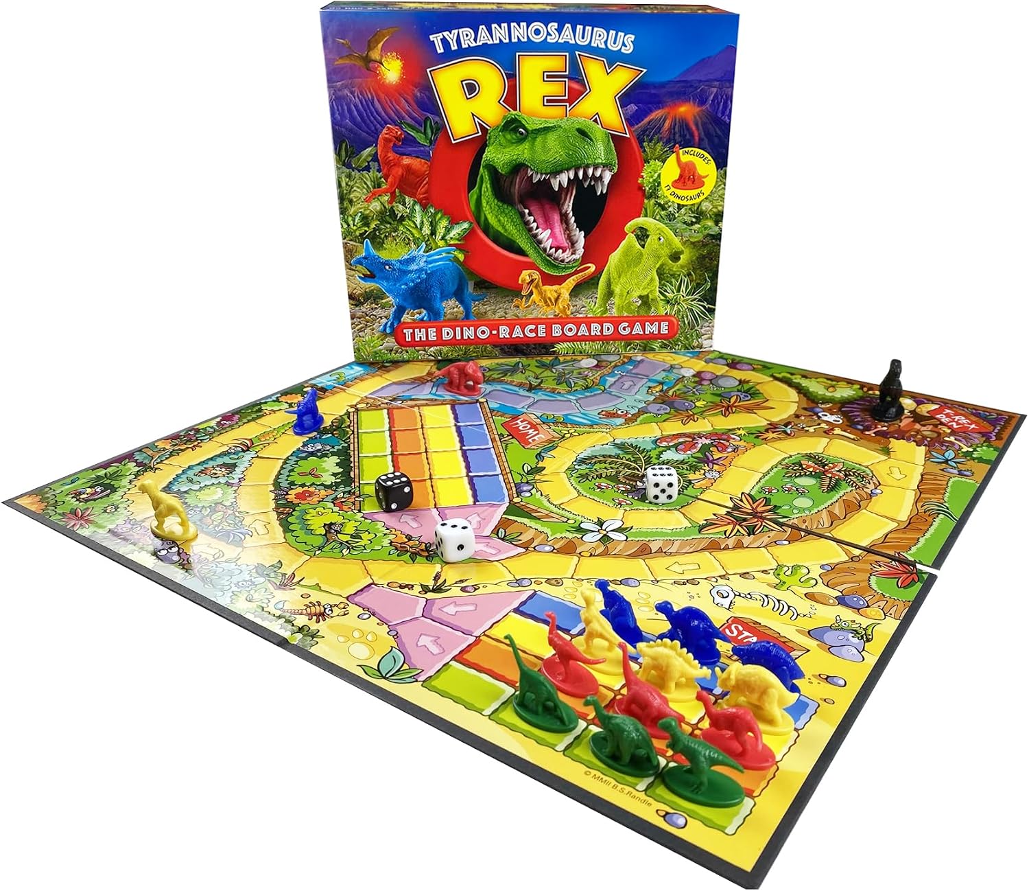 Tyrannosaurus Rex Dinosaur Race Board Game
