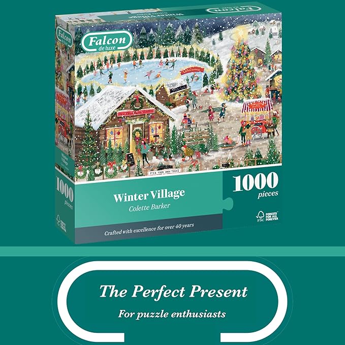 Jumbo Winter Village 1000pc Christmas Jigsaw Puzzle