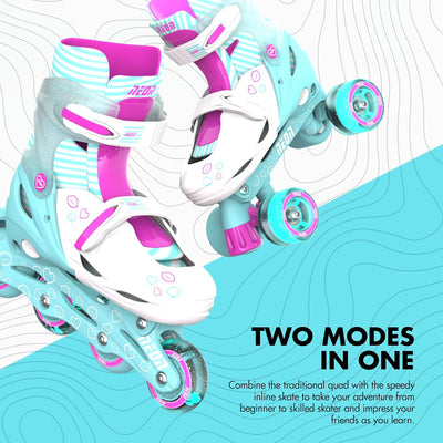 Yvolution Neon Combo Skates 2-5years Teal