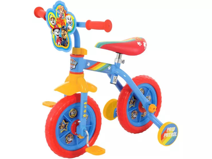 Paw Patrol 10" 2 In 1 Training Bike