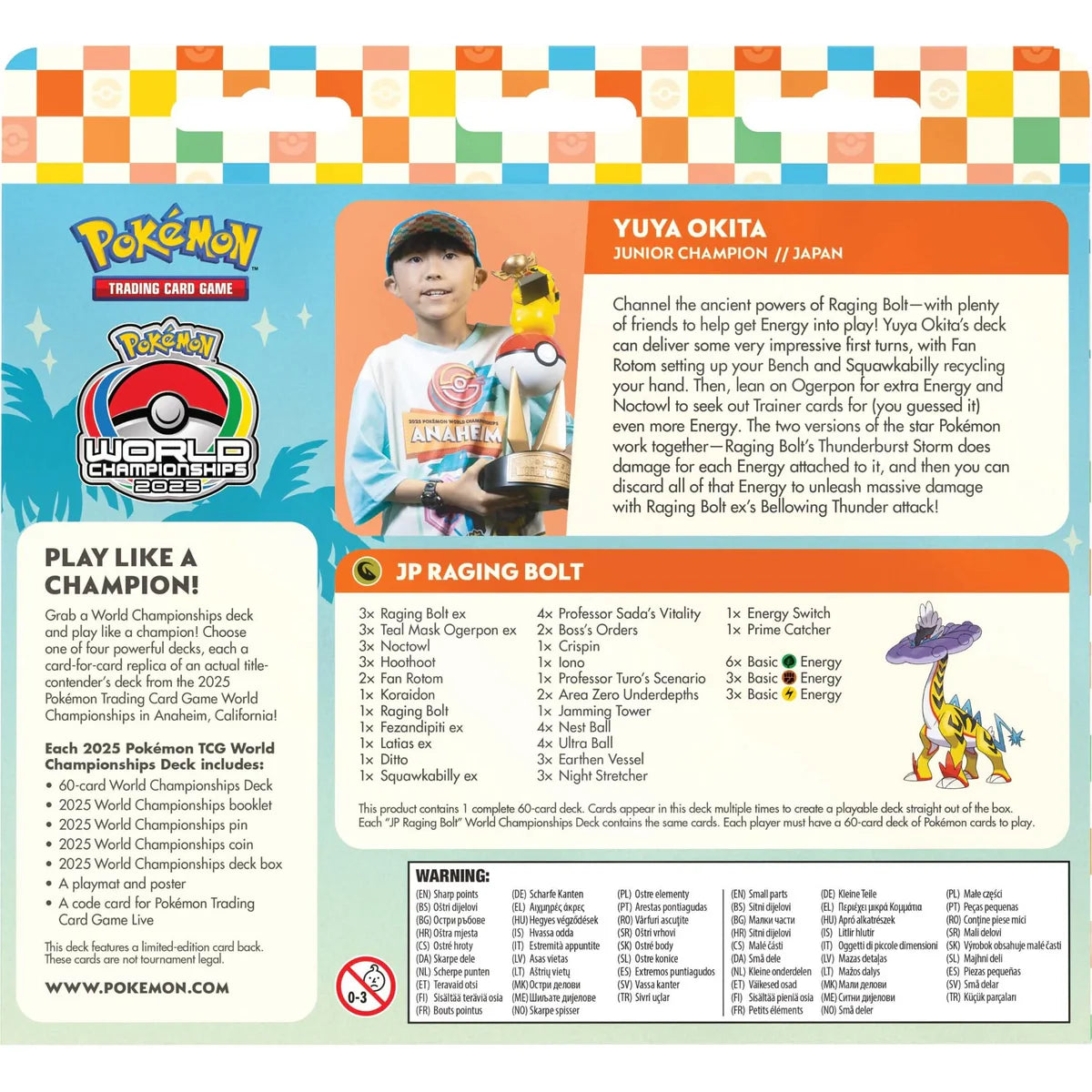 Pokemon TCG 2025 World Championship Deck Assorted