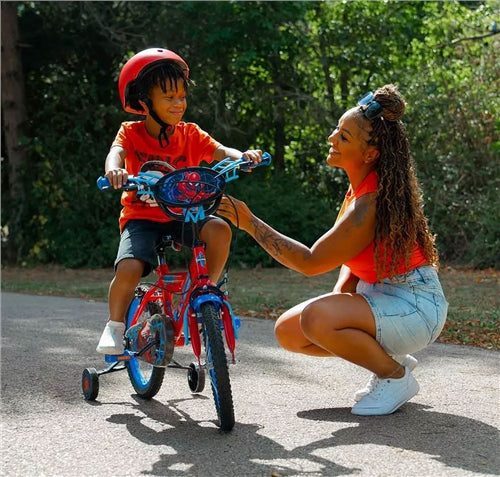 Spiderman training hot sale wheels bike