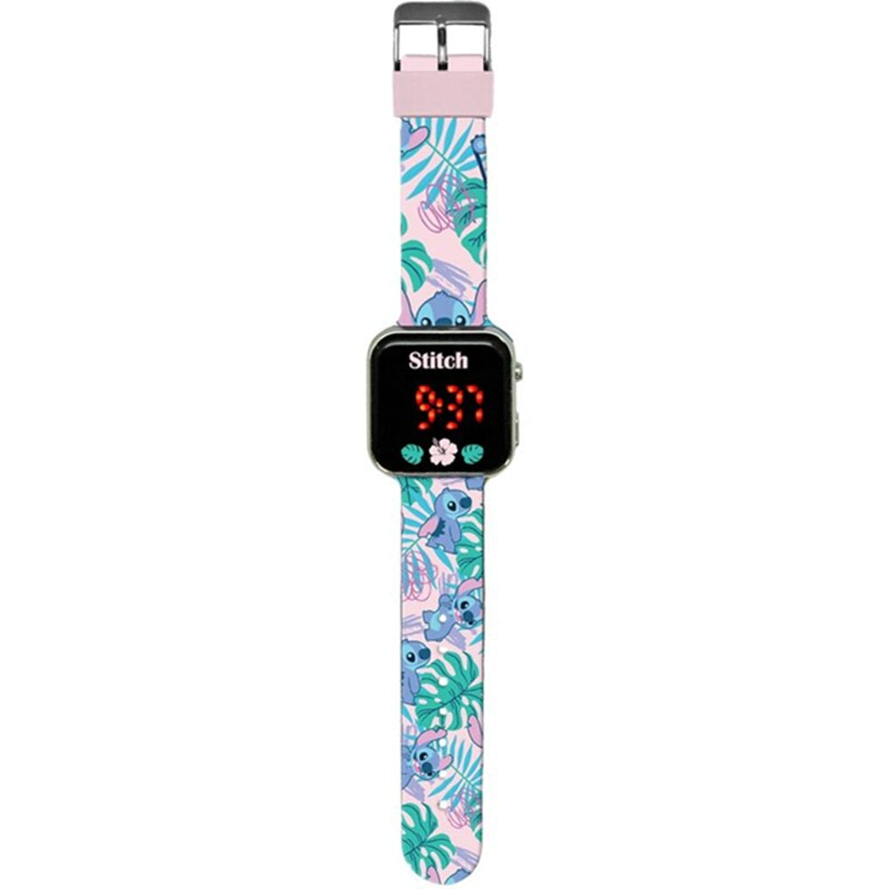 Disney Stitch LED Watch Pink Strap