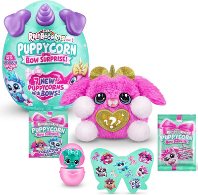 Rainbocorns Puppycorn Bow Surprise Soft Toy