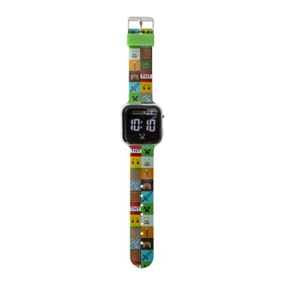 Minecraft LED Watch Green Strap