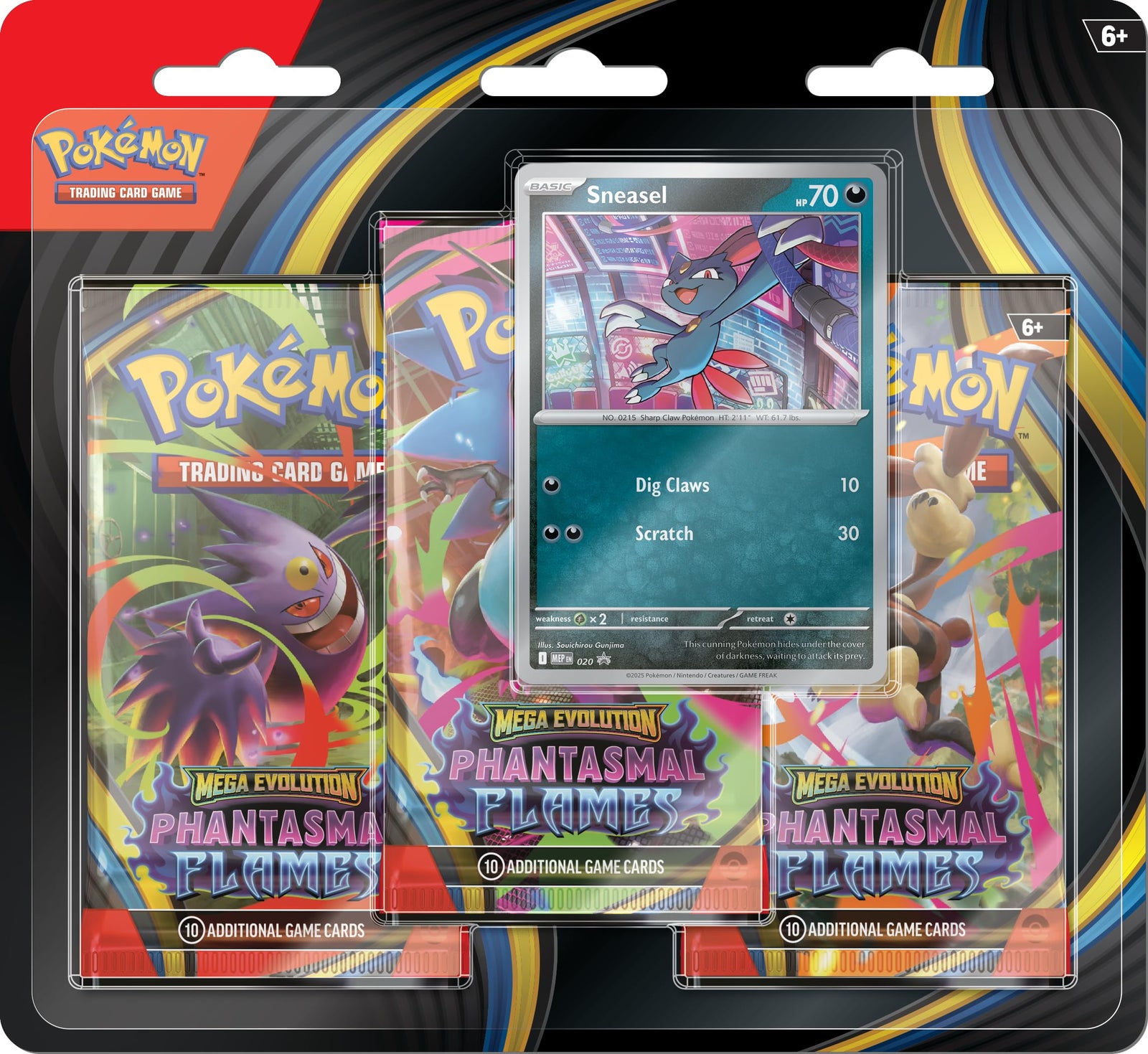 Pokemon TCG Mega Evolution Phantasmal Flames 3 Pack