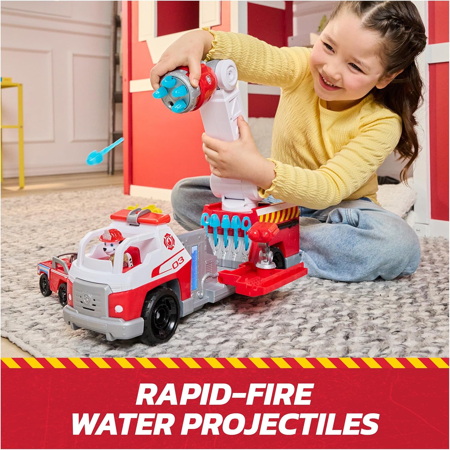 Paw Patrol Fire Rescue Rapid Reload Fire Truck With Lights And Sounds
