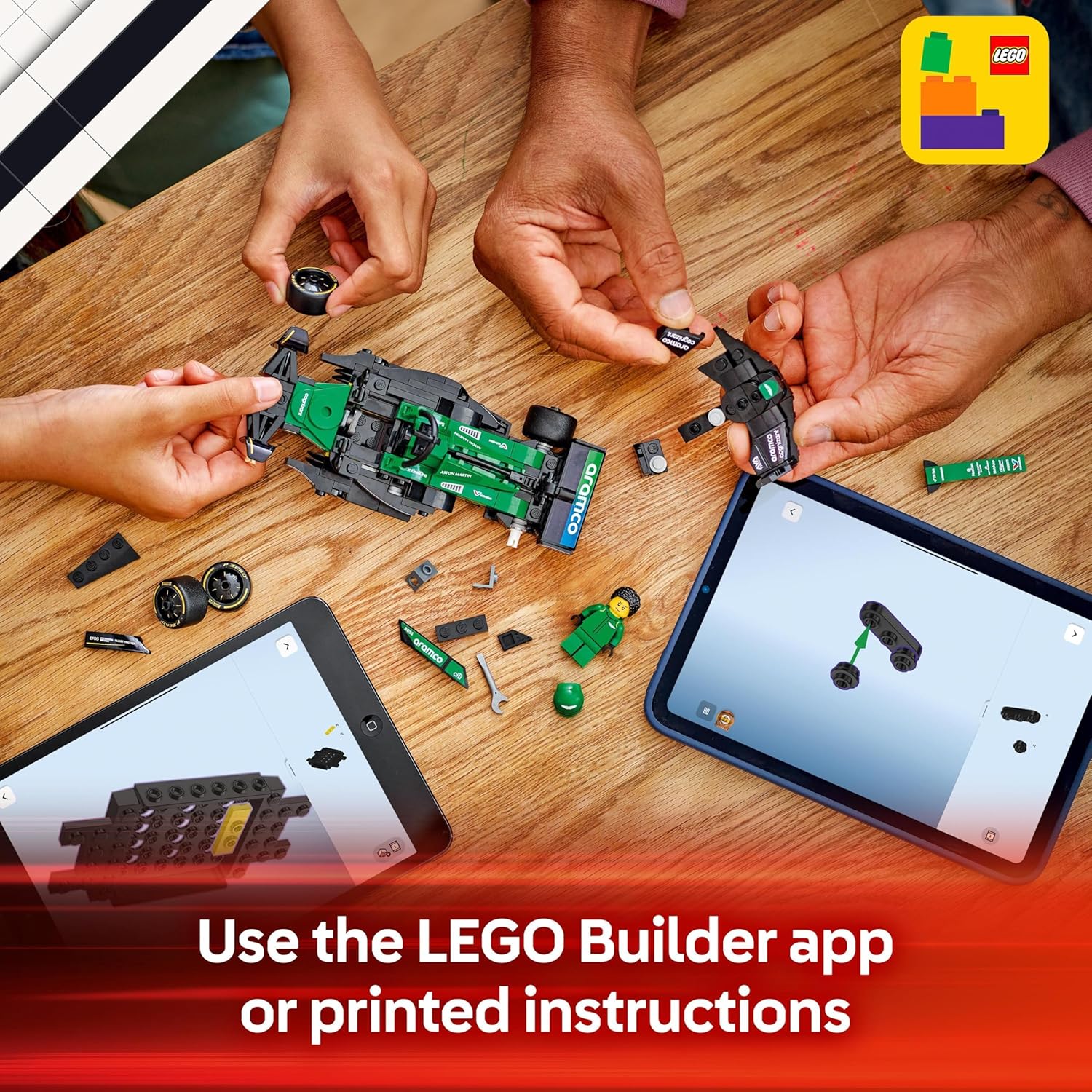 Lego Speed Champions 77245 Aston Martin Aramco F1 AMR24 Race Car Set