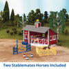 Breyer Red Stable Playset With 2 Stablemates Horses