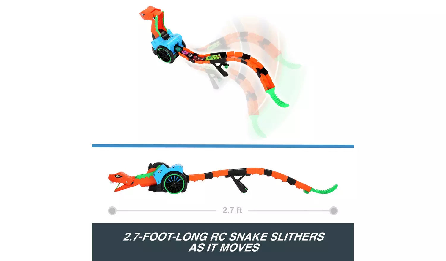 Hot Wheels Remote Control Let's Race Slither N' Strike Snake With Hot Wheels Car