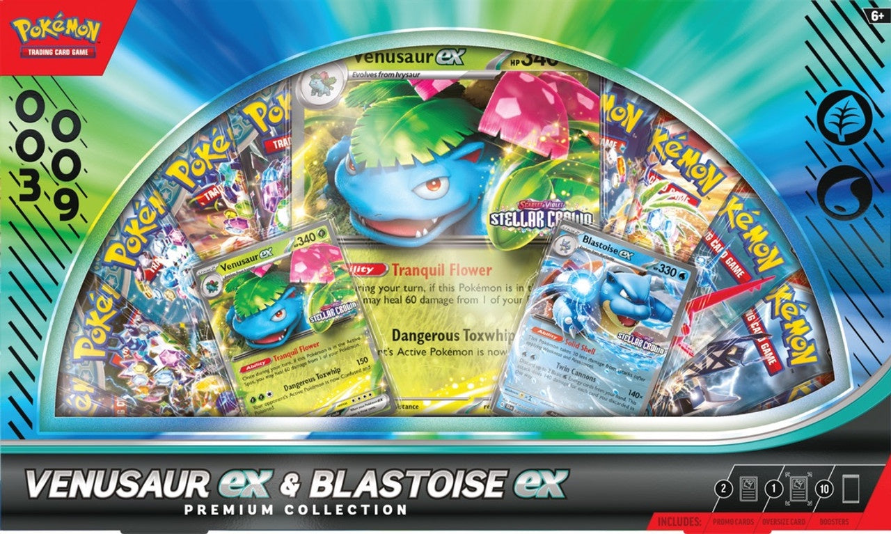 Pokemon Trading Card EX Box Premium Collection Venusaur And Blastoise
