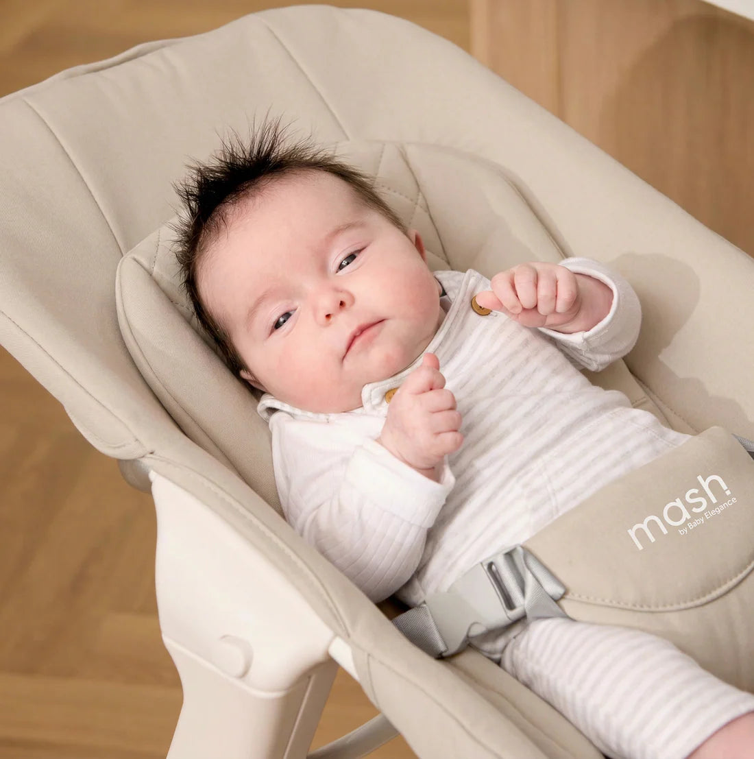 Baby Elegance Mash High Chair Bundle Complete White