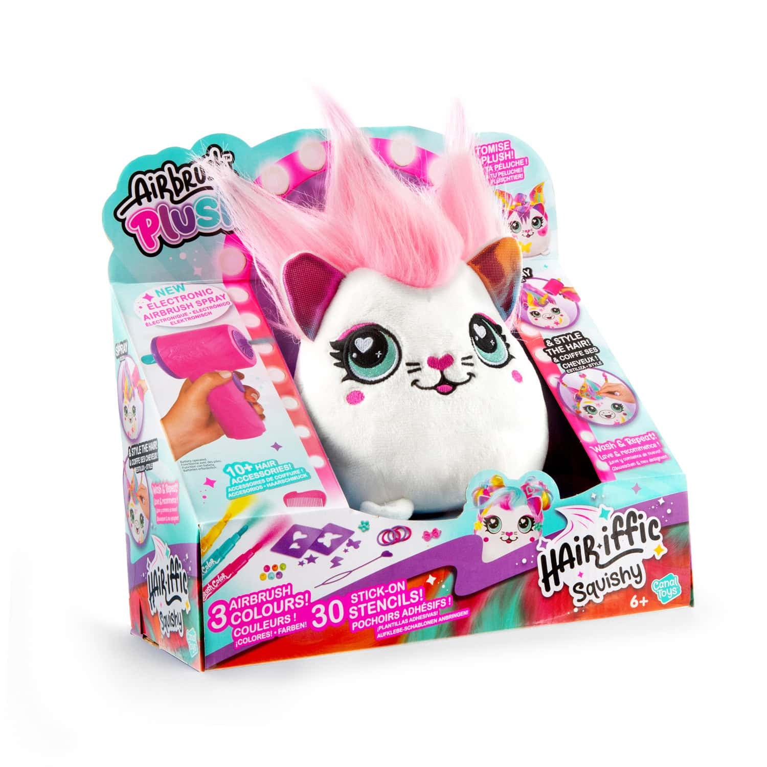 Airbrush Plush Hairiffic Squishy Assorted Colours