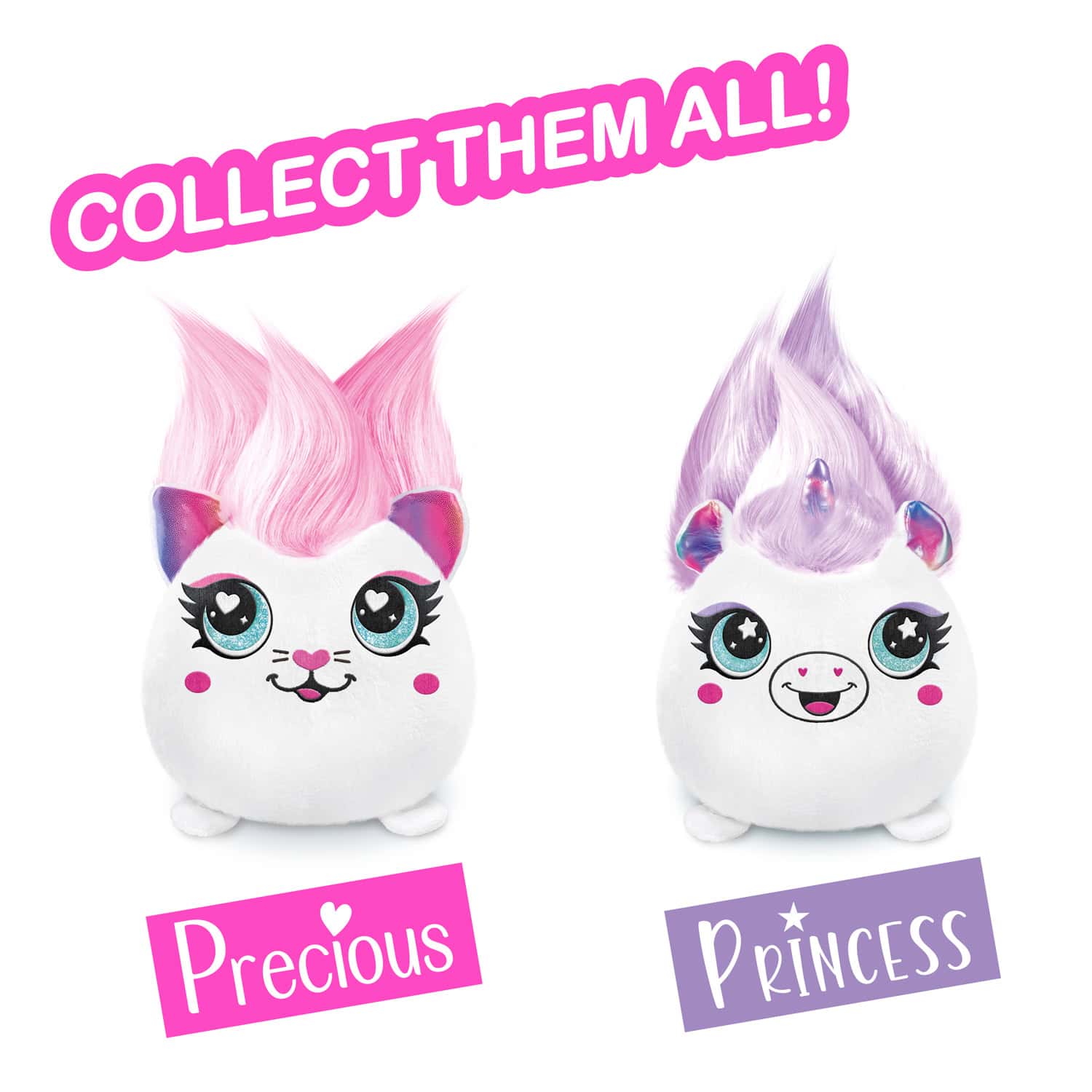 Airbrush Plush Hairiffic Squishy Assorted Colours