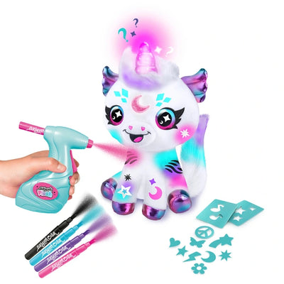 Airbrush Plush Light Up Cosmic Unicorn Creative Playset