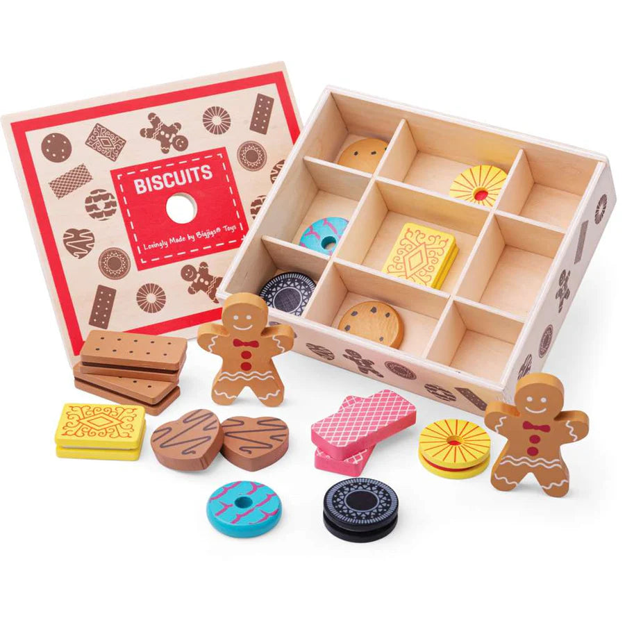 Big Jigs Box Of Biscuits Wooden Toy