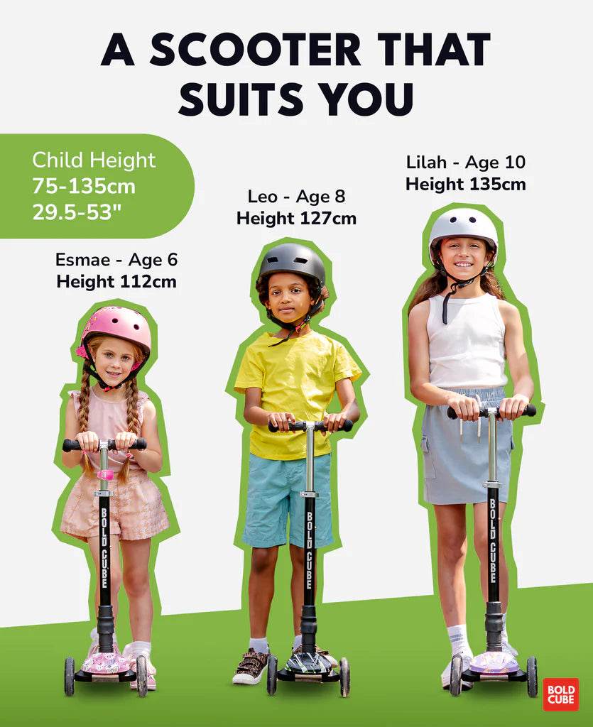 BoldCube Big 3wheel 3 Wheel Scooter Swift Green 5-10 Years