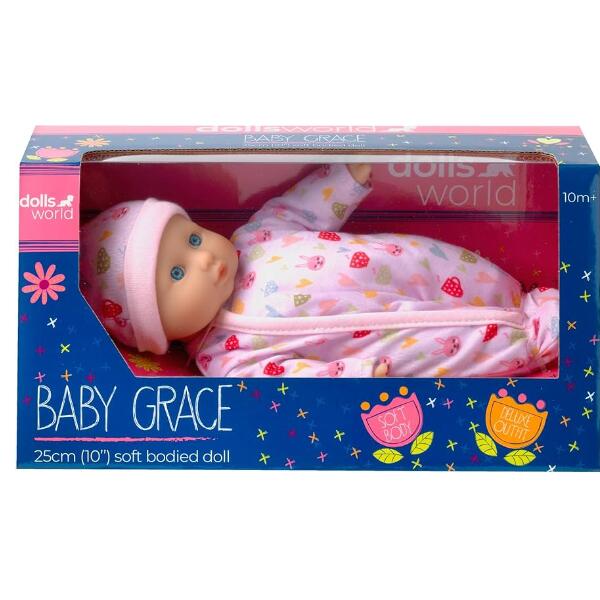 Dolls World Baby Grace 10" Soft Bodied Doll