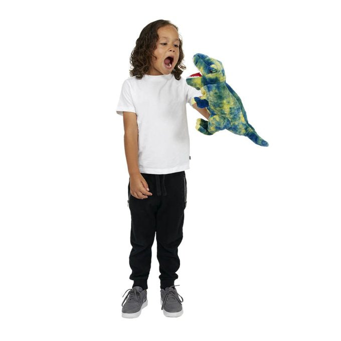 The Puppet Company Baby Dinos Hand Puppet T Rex Blue